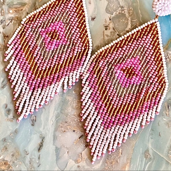 🌺🎉HP🎉🌺 NWT Deepa Gurnani Beaded Diamond Fringe Chandeliers - Picture 8 of 16